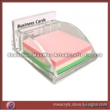 Elegant Transparent Acrylic/Plexiglass Coaster/Tray/Note Pad Holder Used for Holding Pen Phone and B